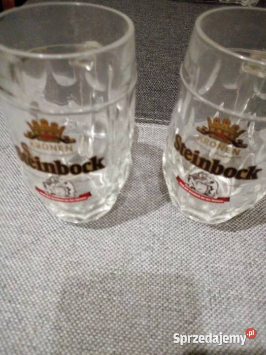 Piękne szklane kufle Steinbock śląskie Częstochowa