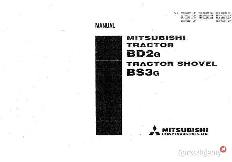 Mitsubishi SPYCH DOZER bd2g bs3g instrukcja świętokrzyskie Kielce