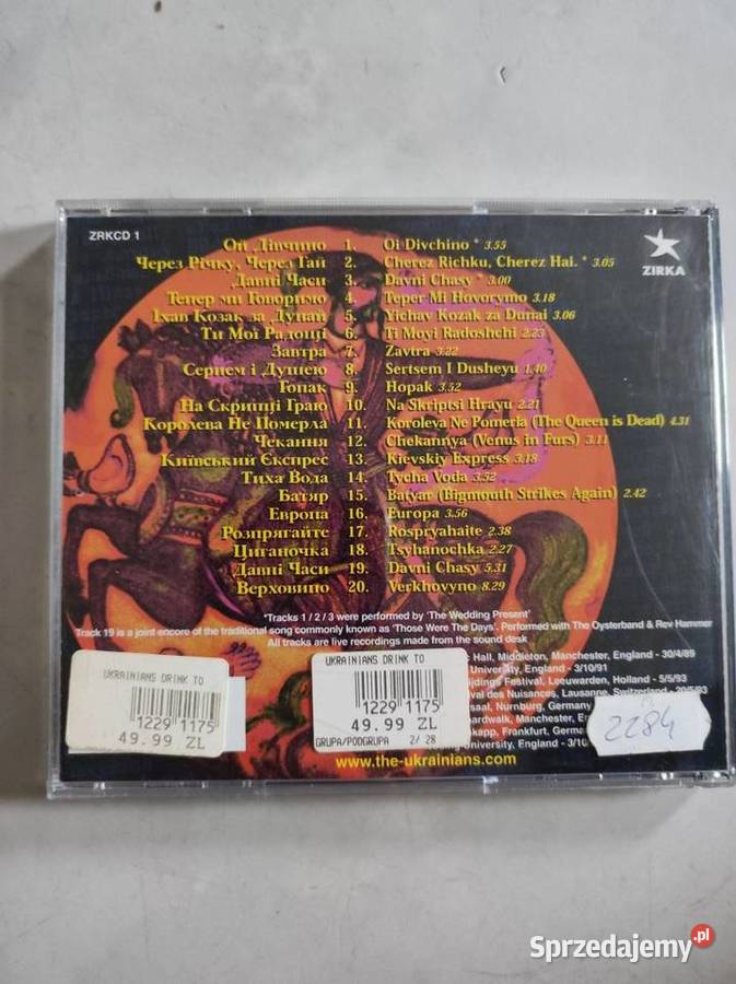 The Ukrainians Drink To My Horse Live płyta cd sprzedam