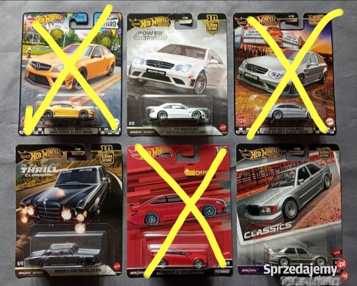 Hot Wheels Premium 3 X MercedesBenz AMG CLK C 63 śląskie