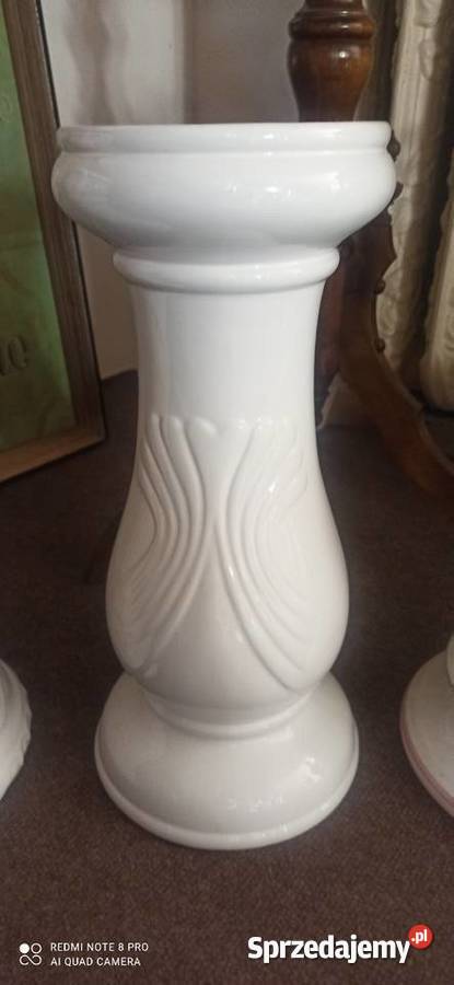 Postument Ceramiczny Pod doniczkilampę rzeźby Porcelana i szkło pomorskie Gdańsk
