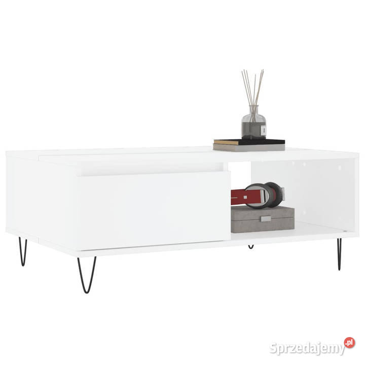 Stolik kawowy biały 90x60x35 materiał Stoły Warszawa