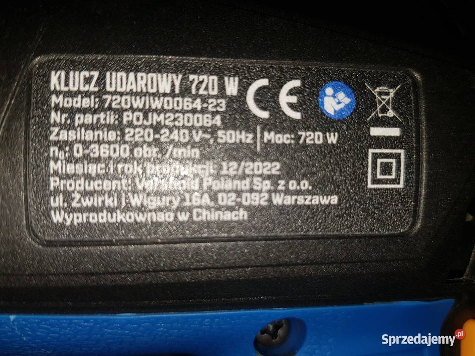 Klucz udarowy elektryczny Niteo 720 W gwarancja łódzkie Bełchatów