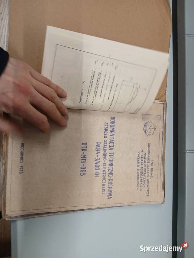 DTR agregatu PAB4 1973r oryginał Szczecinek