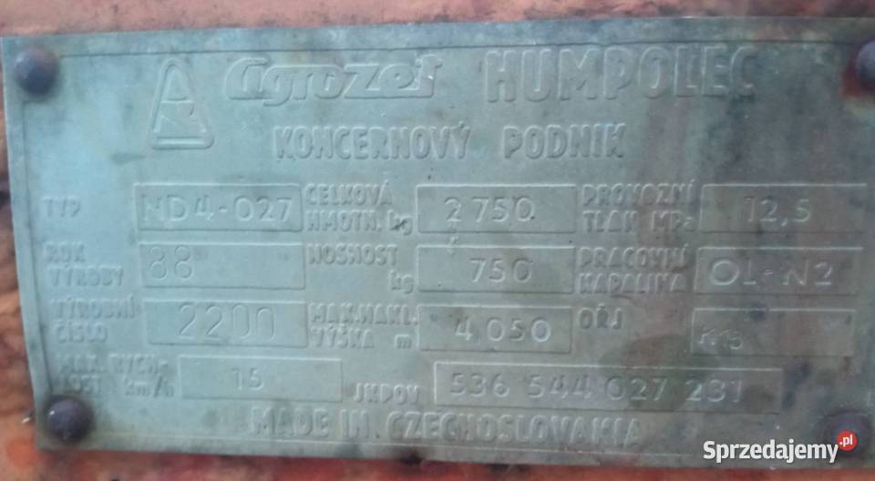 Ładowacz Agrozet Humpolec UHZ750 Gorzupia sprzedam