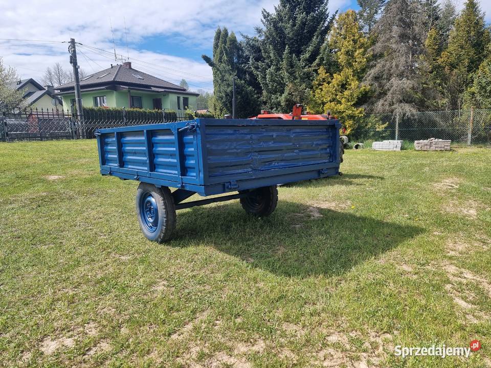 Przyczepa jednoosiowa 15 tony nieuszkodzony Rolnictwo Grybów
