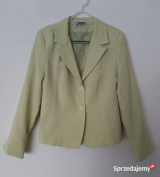 Klasyczny damski garnitur limonkowo miętowy Radzyń Podlaski