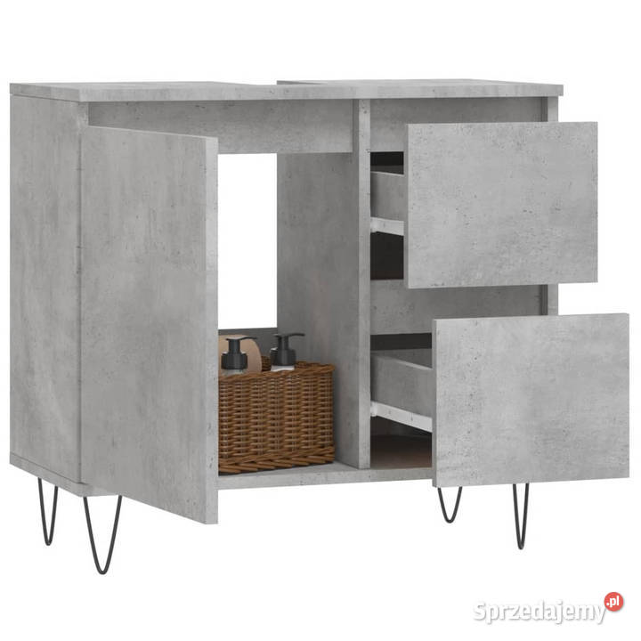 Szafka łazienkowa szarość betonu 65x33x60 mazowieckie