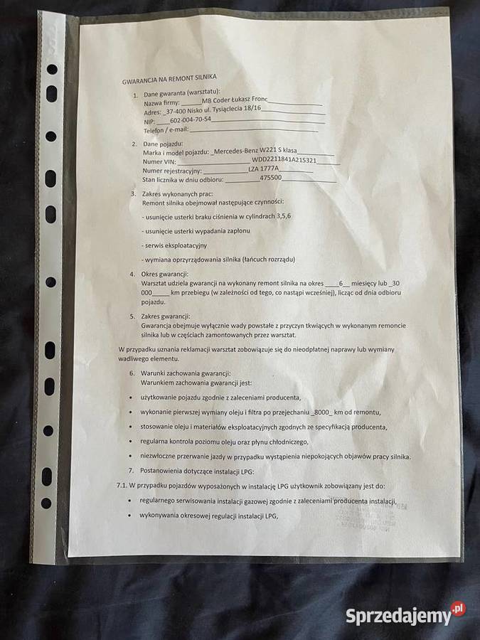 Mercedes S 450L AMG W221 Zamość