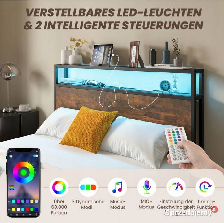Łóżka podwójne loft 144cm Chorzów