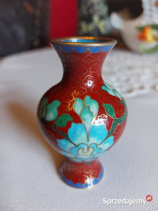 Wazon cloisonne emalia komórkowa Dekoracje i ozdoby śląskie