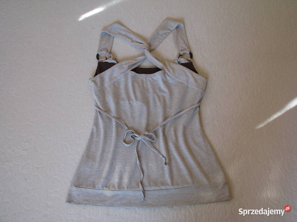 Elegancka koszulka bluzka na szelkach M cekinki Brzegi sprzedam