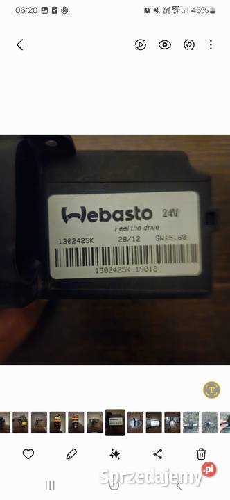 Sterowanie Blok Control Webasto 24V Air Top 2000 łódzkie Zduńska Wola