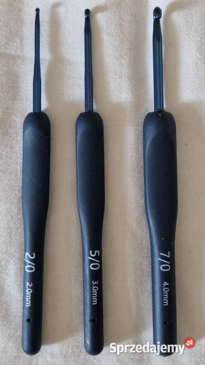 3 stalowe szydełka z silikonowym antypoślizgowym Warszawa sprzedam