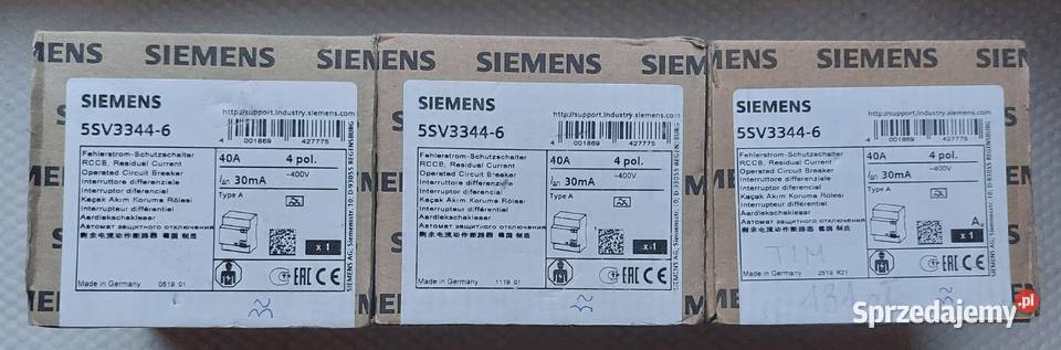 5SV3 RCCB 40A 30mA wyłącznik różnicowo prądowy Elektryka i akcesoria Dąbrowa Górnicza