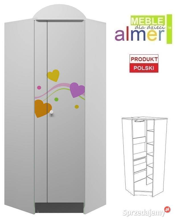 KOLOROWE SERCA 1 N27 szafa narożna dziecięca Żory sprzedam