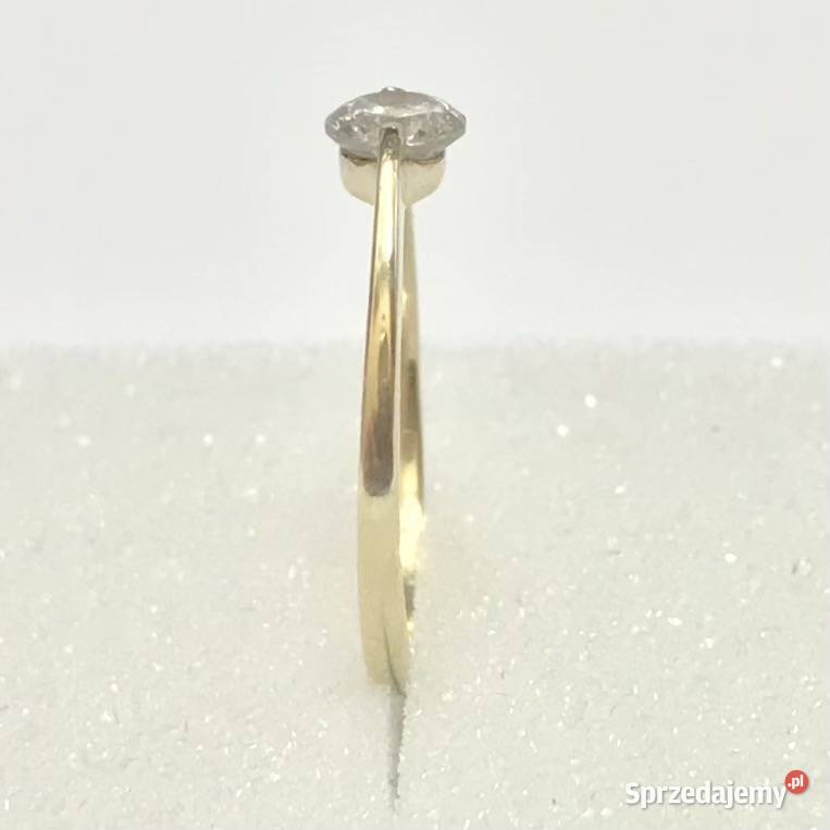 Złoty PIERŚCIONEK zaręczynowy 585 14K KAMIEŃ r15 Warszawa