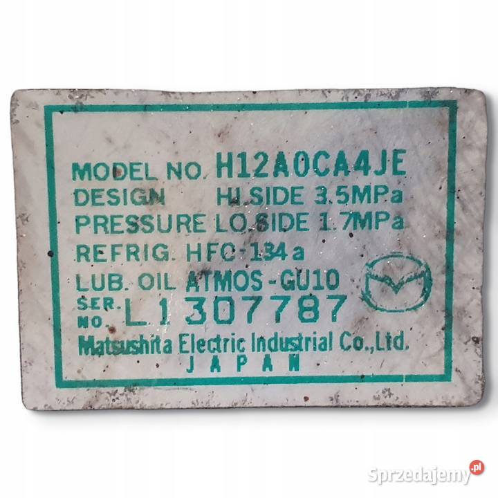 SPRĘŻARKA KLIMATYZACJI Mazda 6 20 CITD osobowe lubelskie Chełm sprzedam