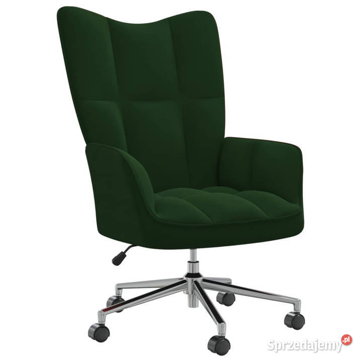 Fotel ciemnozielony obity aksamitem WM328163 Warszawa