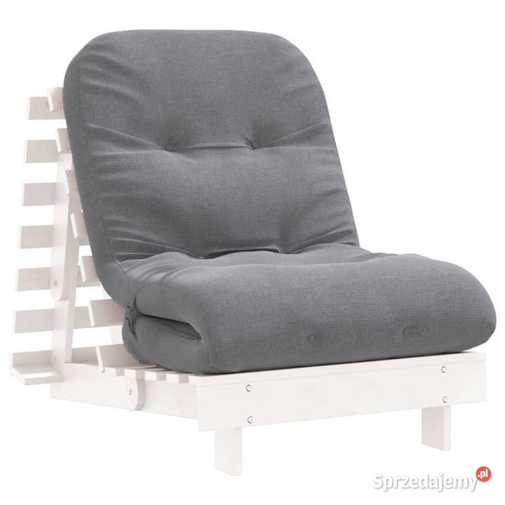 Sofa rozkładana futon z materacem biała Warszawa