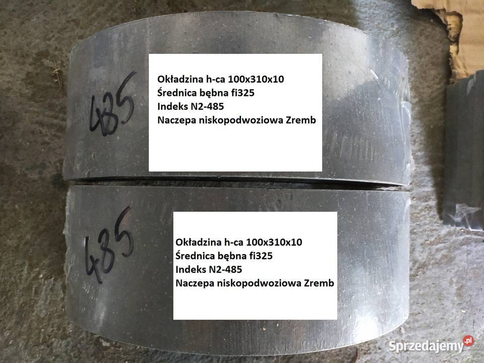 Okładzina hamulca 100x10 naczepa niskopodwoziowa Brzozówka