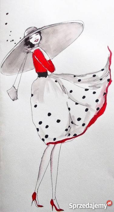 Akwarela i piórko Elegantka artystki Adriany Katowice