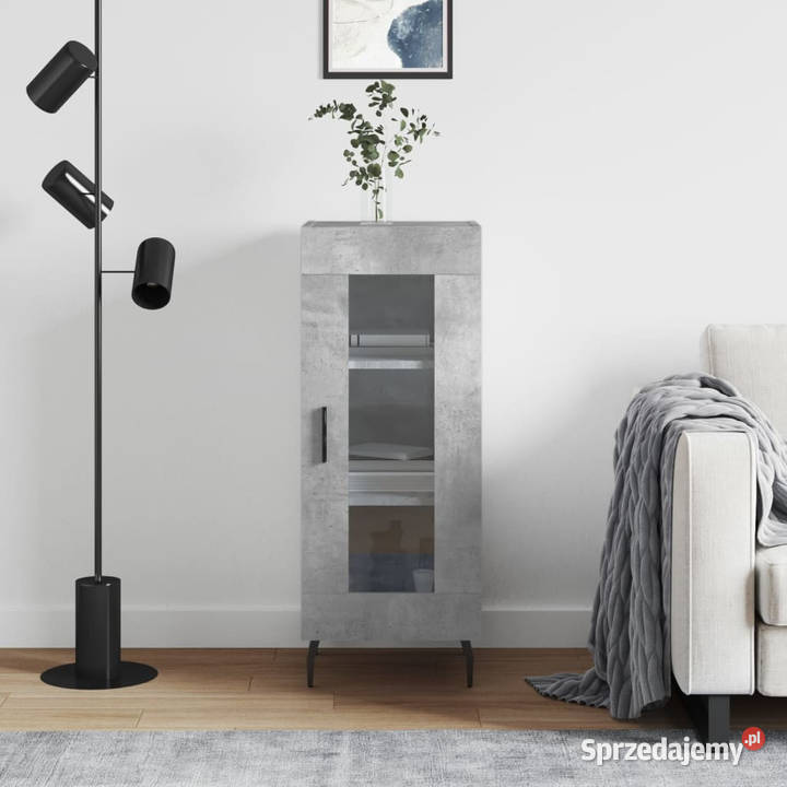 Szafka szarość betonu 345x34x90 materiał Warszawa