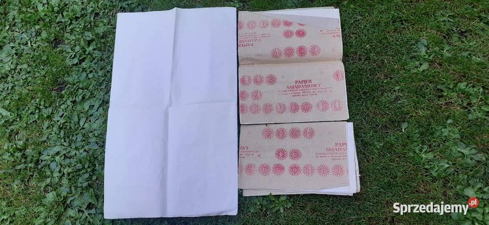 Papier śniadaniowy retro vinted PRL Kostrzyńskie Tuszkowo