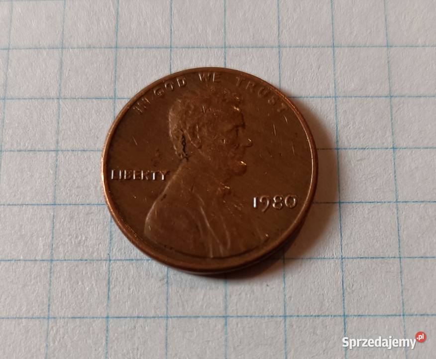 1 CENT ONE CENT 1980 USA lubelskie Piszczac sprzedam