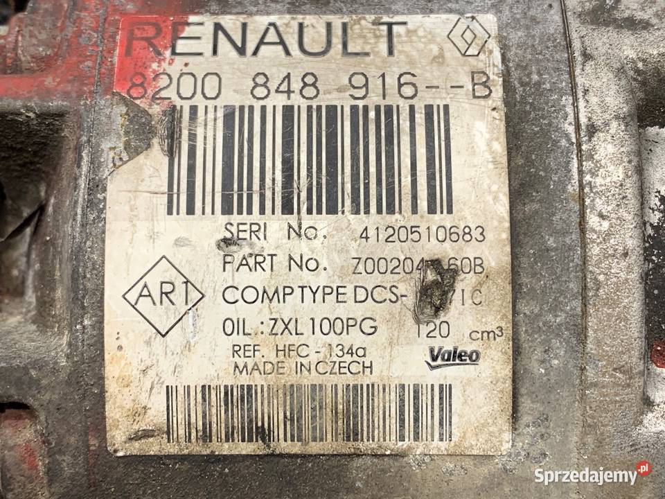 SPRĘŻARKA KLIMATYZACJI OPEL VIVARO B 8200848916B osobowe