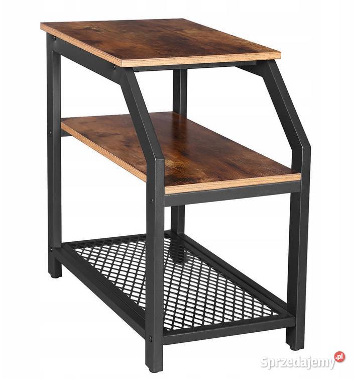 STOLIK KAWOWY Szafka NOCNA DO ŁÓŻKA METAL jasny Choroszcz