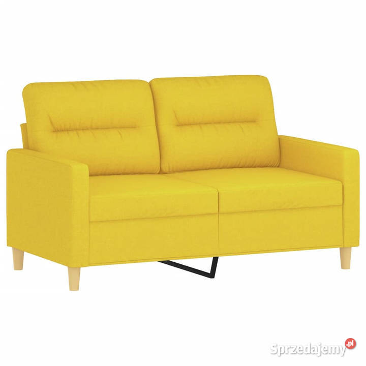 2osobowa sofa z poduszkami jasnożółta 120 Warszawa