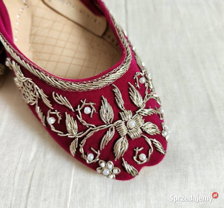 Indyjskie buty baleriny khussa 37 38 zdobione Obuwie sprzedam