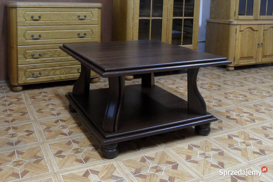 Ława dębowa kwadratowa 90cm