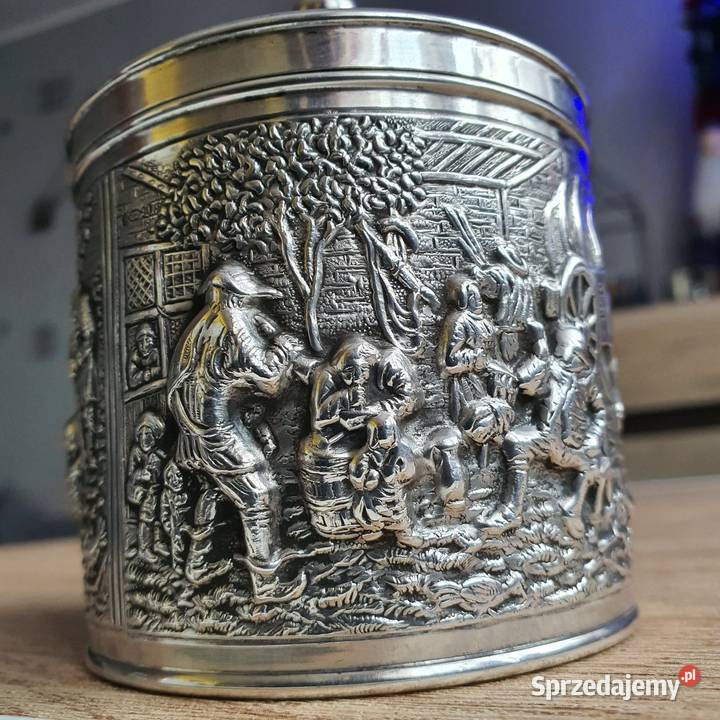 Douwe Egberts pojemnik posrebrzany lubuskie Nowa Sól