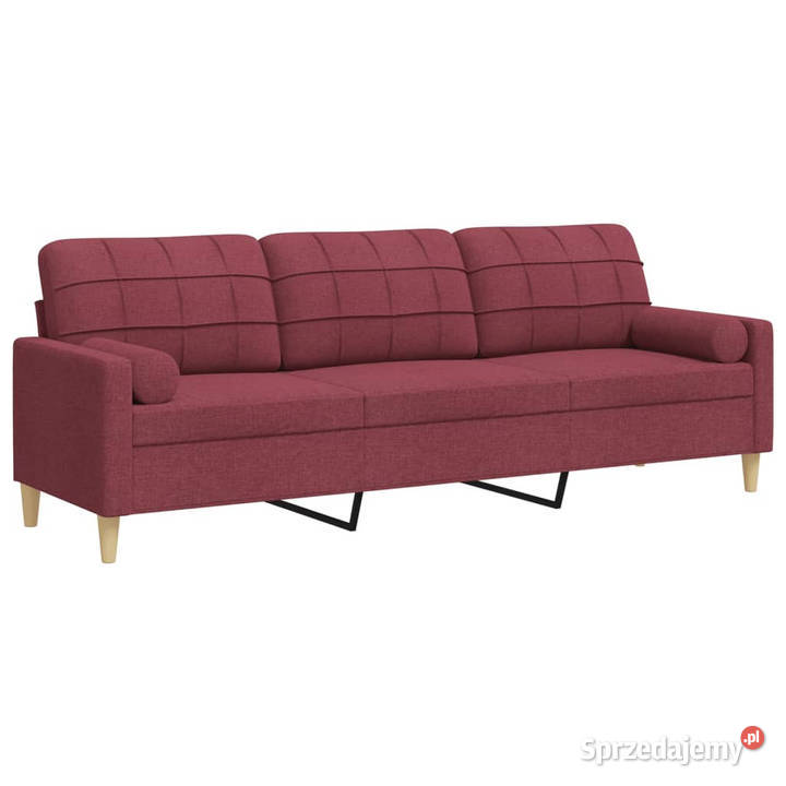 3osobowa sofa z poduszkami winna czerwień 210 Warszawa