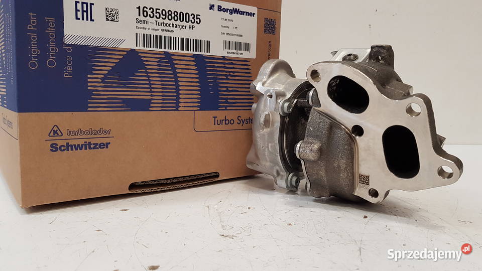 Turbosprężarka firmy BorgWarner KKK 16359880035 ciężarowe Silniki i osprzęt Siedlce sprzedam