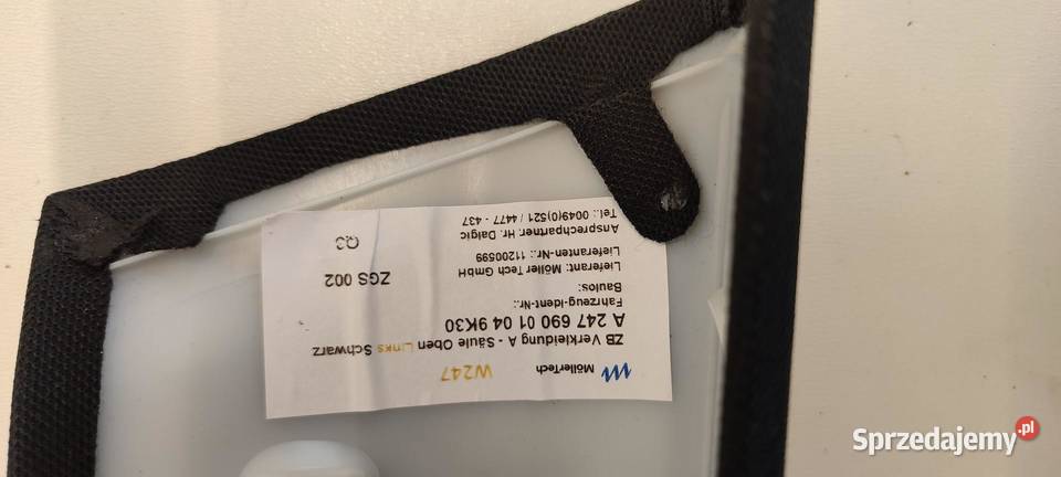 MERCEDES W247 OSŁONA SŁUPKA LEWA A2476900104