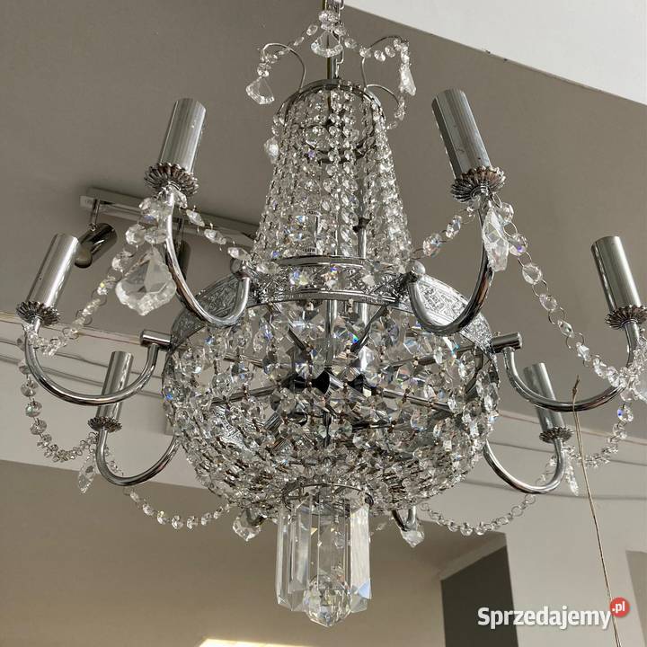 Elegancki żyrandol Paris z ramionami srebrny opolskie Opole
