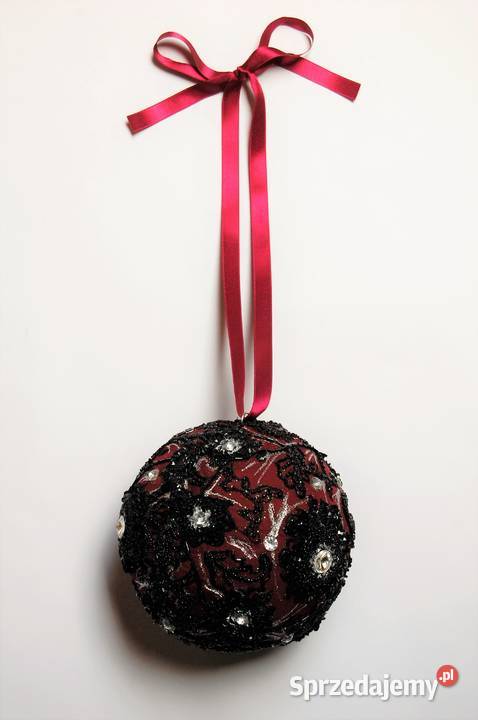 Zawieszka świąteczna bombka kula bordo burgund lubelskie Lublin