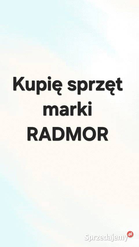 Sprzęt Marki Radmor Wodzisław Śląski sprzedam