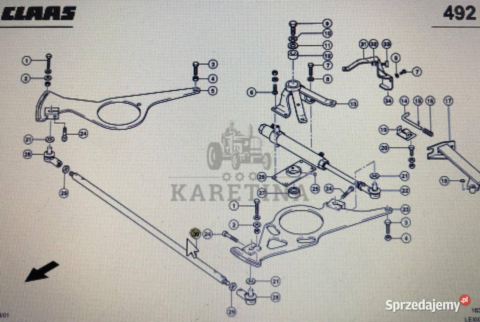 CLAAS 00 0542 679Claas drąźek przesuwnyClaas Jastrzębniki