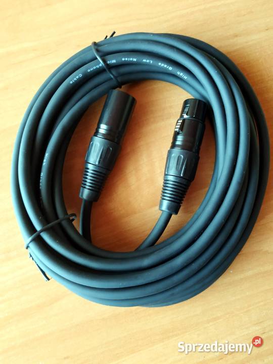Kabel mikrofonowy XLR nowy 5 metrów czarny Bytom