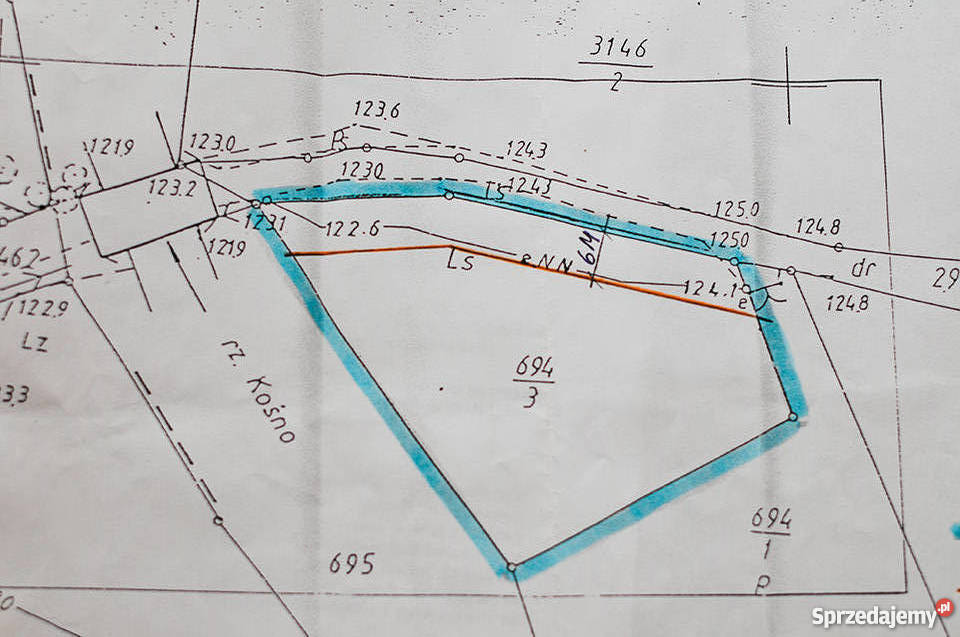 Działka rekreacyjna rzeką W lesie Purda Leśna sprzedam