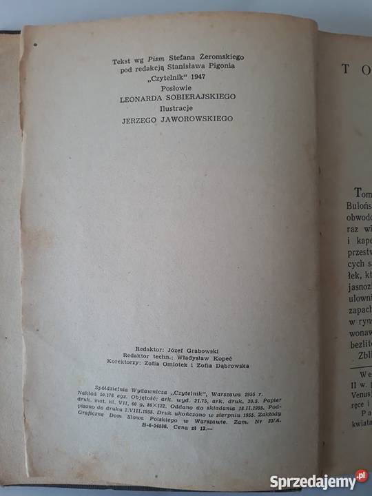 Ludzie bezdomni Stefan Żeromski 1947 Proza i poezja Konstancin-Jeziorna