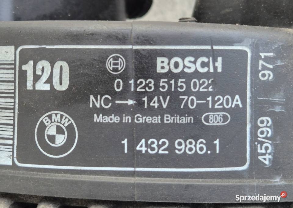 ALTERNATOR BMW E46 20B E 46 20 B 0123515022 świętokrzyskie