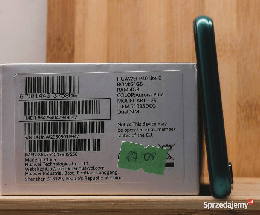 TELEFON HUAWEI P40 LITE E 464GB Aurora Blue Ząbki