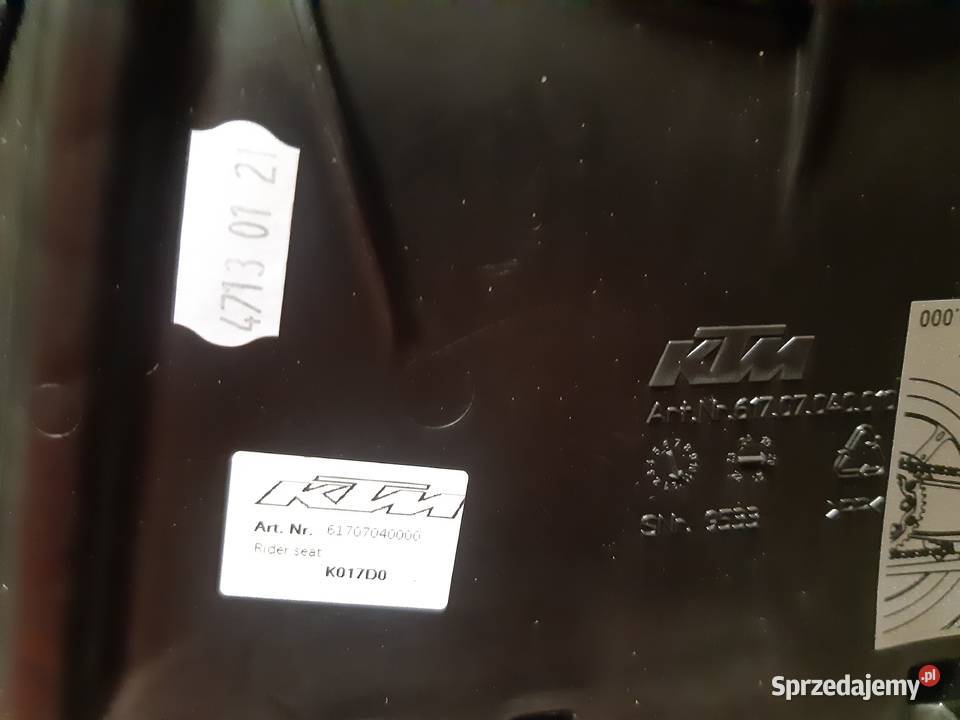 Kanapa do motoru KTM Nowe Skalmierzyce