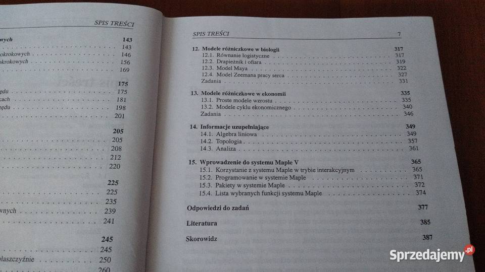 Równania różniczkowe zwyczajne teoria i metody Gdańsk sprzedam