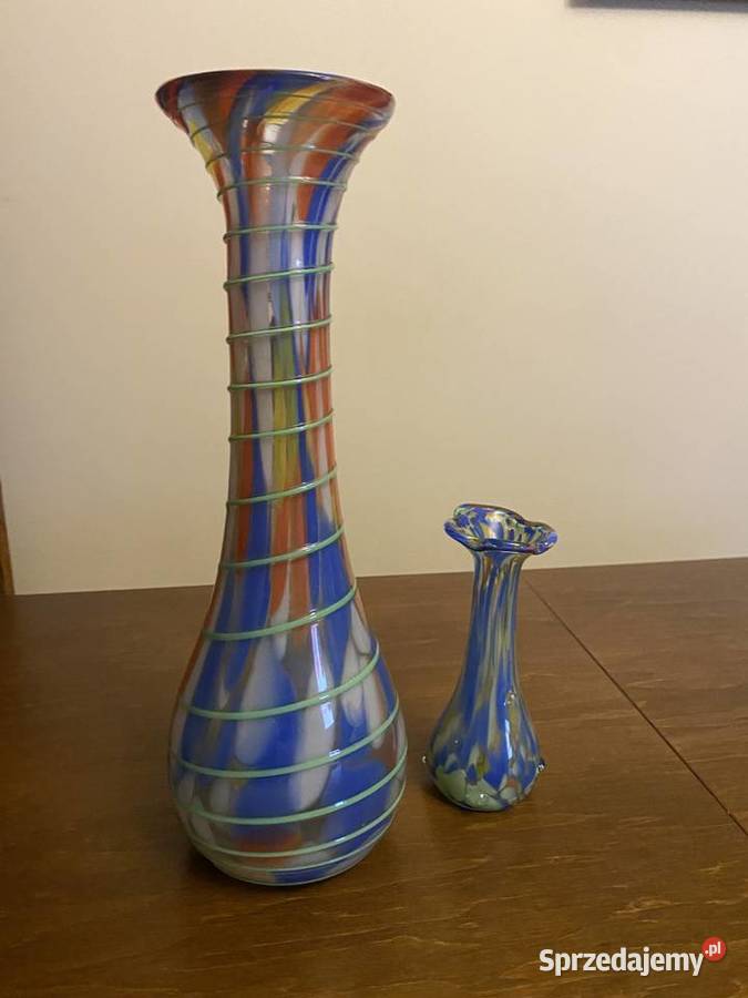 Wazony Krosno szklane PRL Stargard